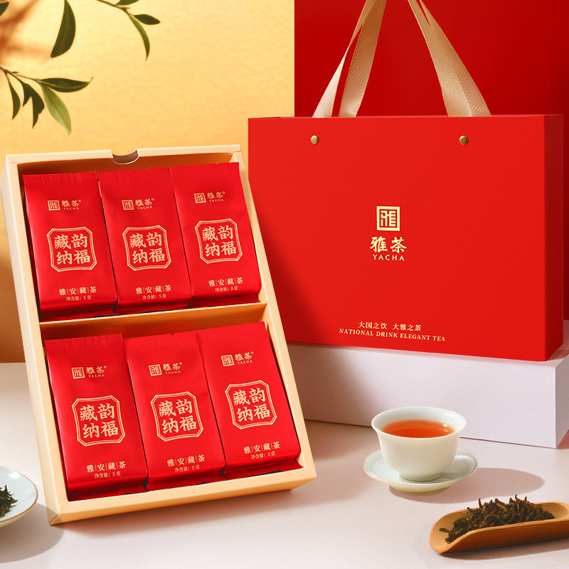 【藏韵纳福】雅茶雅安藏茶黑茶茶叶四川高端特产送礼长辈节日礼盒