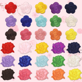 自粘花朵刺绣图案布贴羽绒服破洞补丁贴酒店床单桌布百搭装 饰贴花