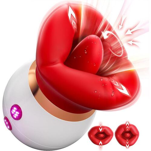 爆款Tongue Sucking Licking Vibrator Female G Spot Sex Toys W