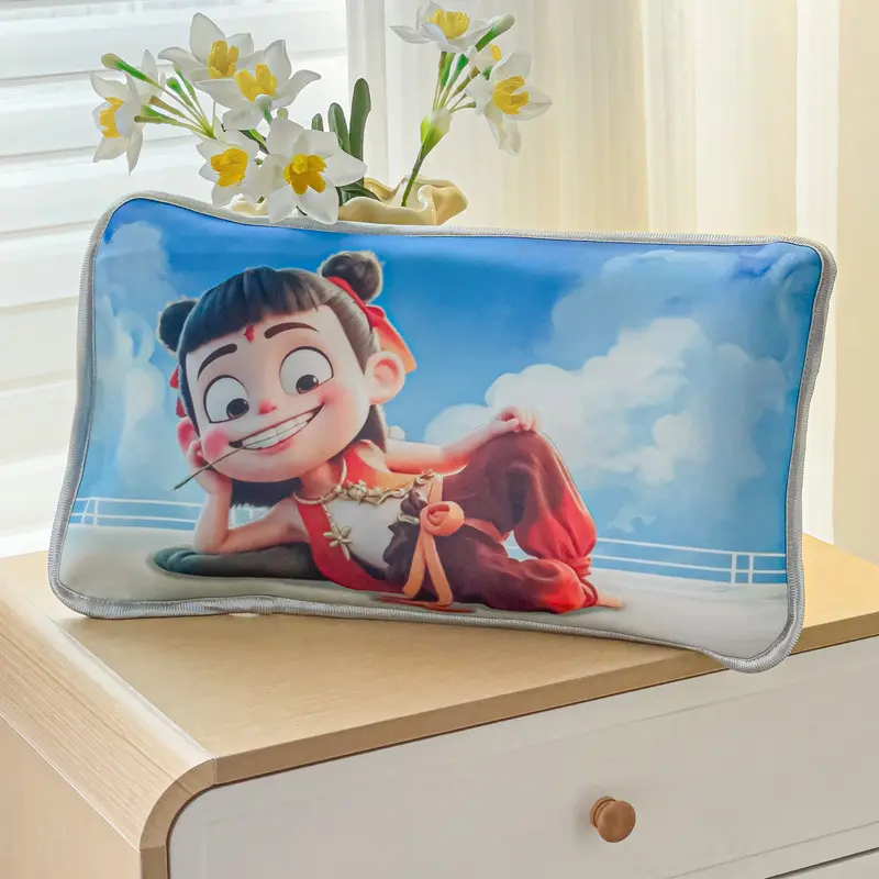 哪吒冰丝枕套夏季婴儿枕吸汗专用