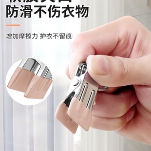 专用晾衣架多夹子家用多功能挂袜子晾S晒神器袜夹不锈 晒内衣内裤