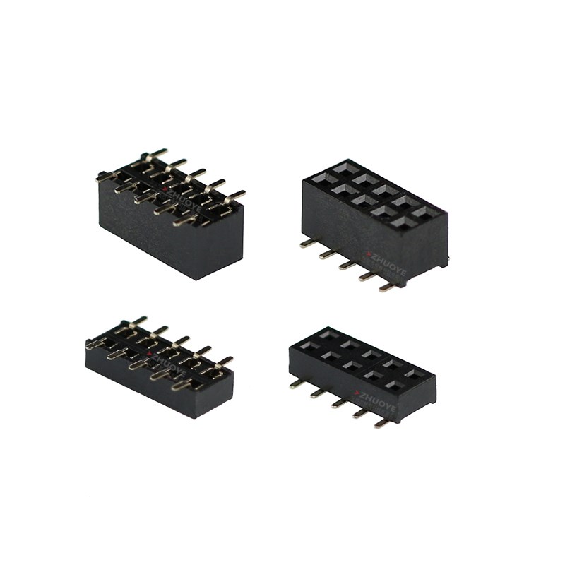间距20MM 立贴排母塑高43/20MM双排母贴片2*2/3/4/5/W6/10/40P