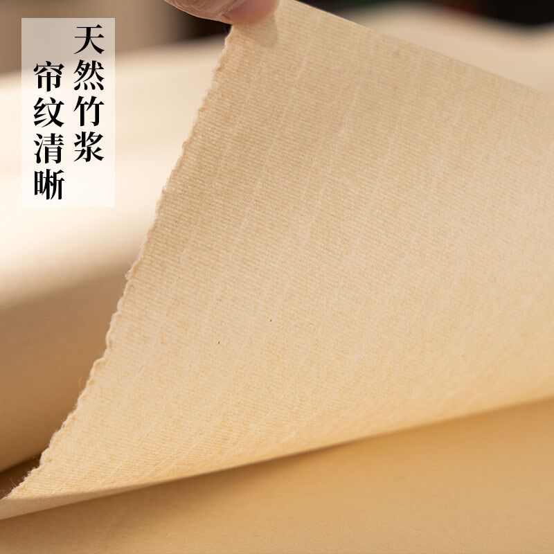 红星宣纸书画纸加厚手工毛k边纸书法纯练习专用空白仿古宣纸元书