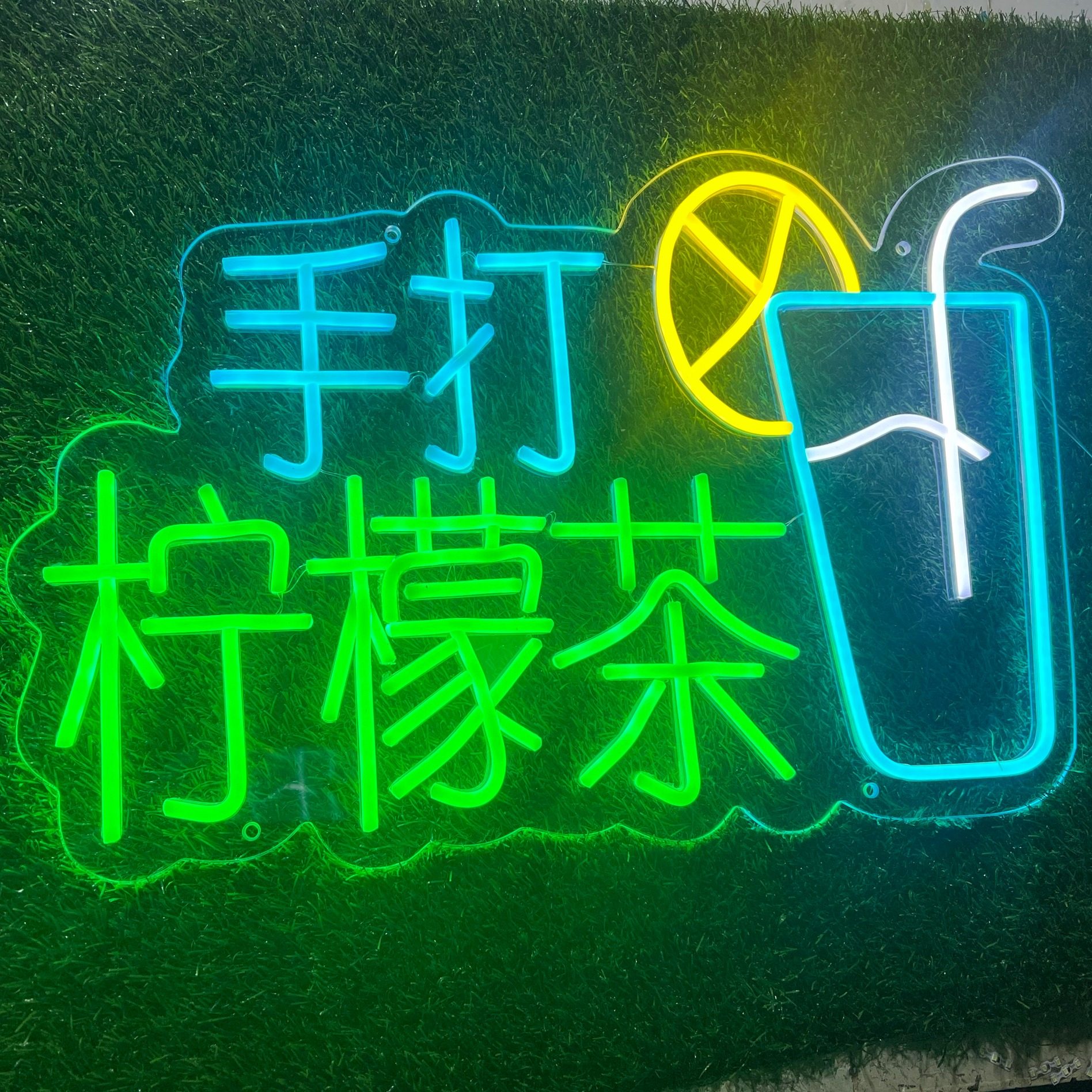 摆摊广告牌霓虹灯发光字