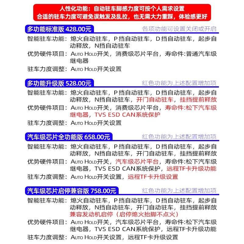 适用于凯迪拉克XT4XT5XT6CT6升级自动驻车AutoHSold兼容启停升窗