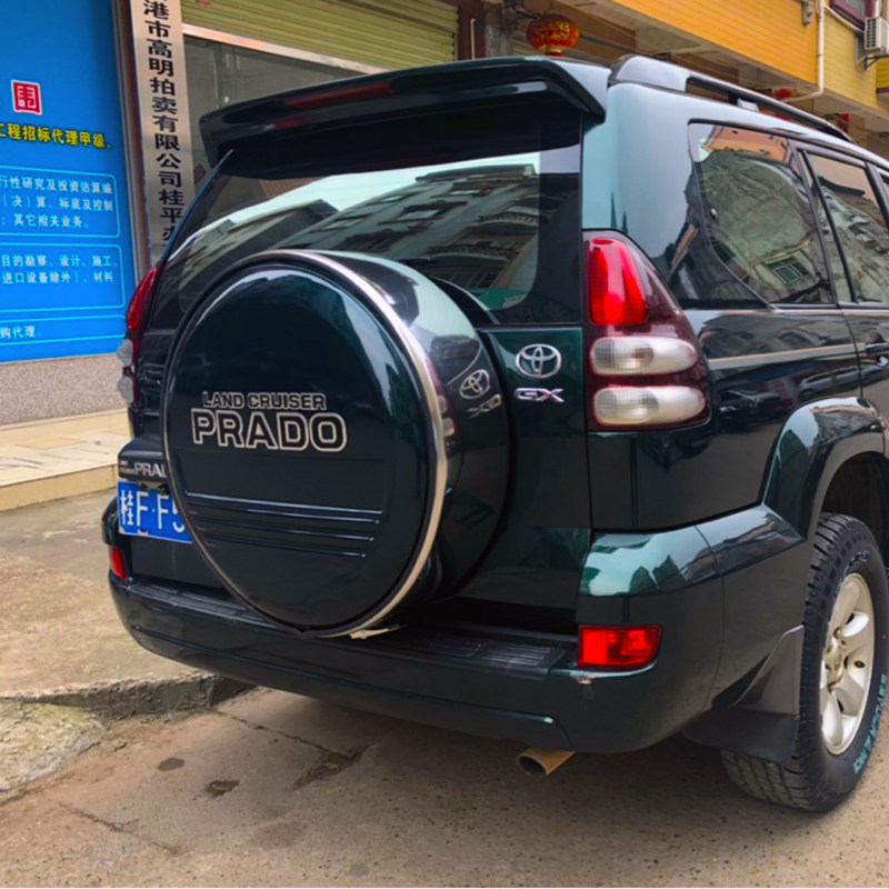98至09老款普j拉多备胎罩霸道2700北汽陆霸后备胎盖加厚不锈钢胎