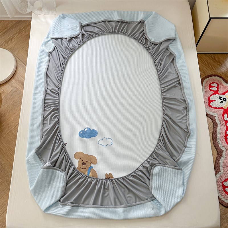 冰丝凉席2025新款床笠三件套床垫床盖可机洗夏天超凉Y感儿童软席