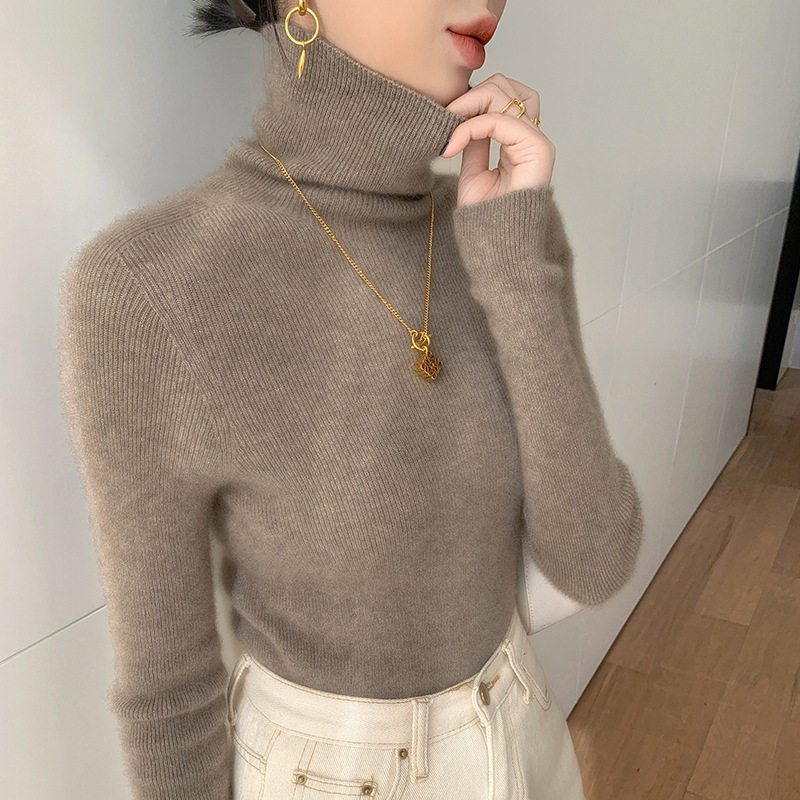 修身高领羊绒衫女套头显瘦毛衣秋冬新款内搭紧身高端打底针织衫,女装/女士精品,羊绒衫,淘宝优惠券,粉丝福利购,淘宝优惠卷
