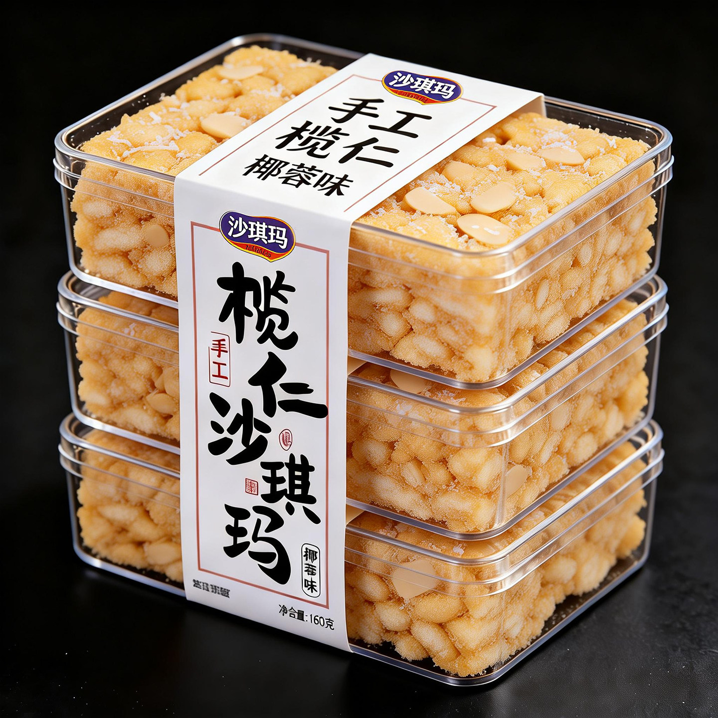榄仁手工沙琪玛榄仁沙琪玛鸡蛋黄椰蓉坚果萨其马纯手工传统中式糕