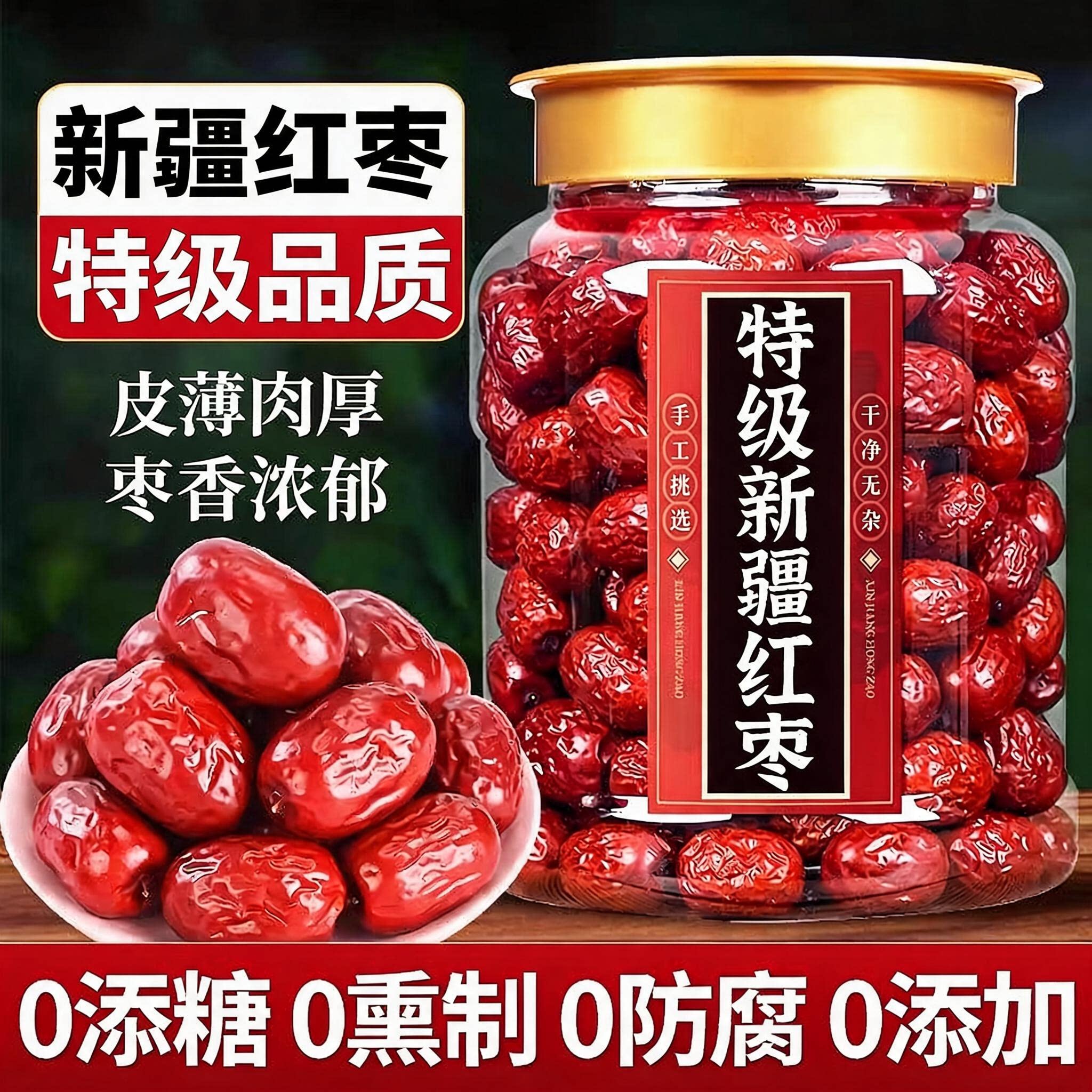 央妈推荐！新疆红枣特级和田大枣零食特产新蜜枣干果官方旗舰店