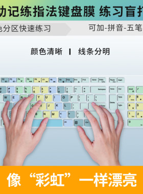 台式机电脑熟识键盘指法练习器儿童学生盲打字练字编程键盘贴膜初