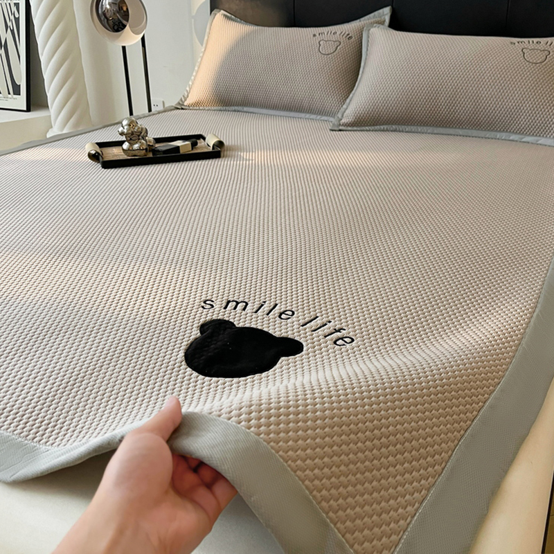 高端加厚冰豆豆凉席夏天2024新款床单床笠款冰丝席学生宿舍单双人