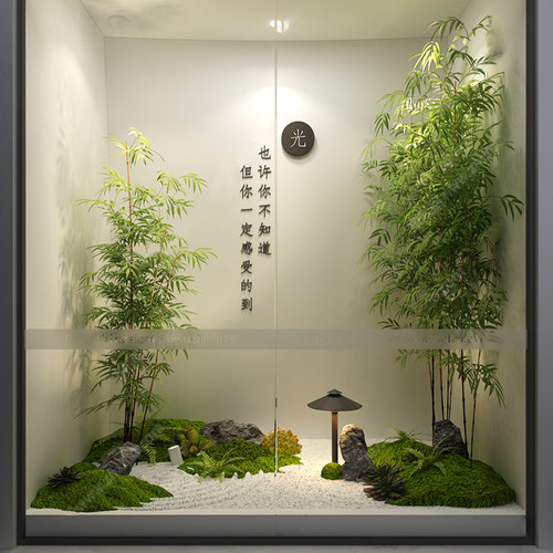 仿真绿植装饰室内假植物竹子家居角落造景大型落地中式风格摆件