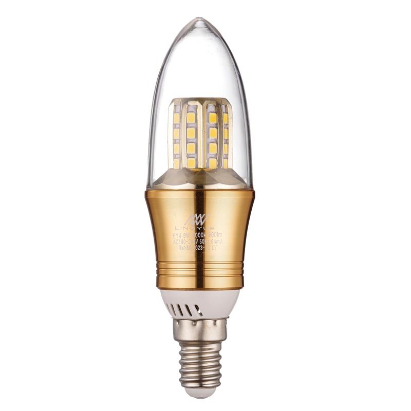 家用吊灯LED可换灯泡E14小螺口3W4W7W9W尖泡水晶吊灯蜡烛节能灯泡