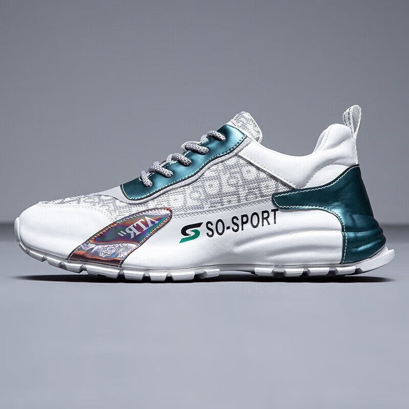 KLWP大码男鞋高档运动休闲鞋秋季透气跑步鞋轻便网面鞋男士跑步鞋