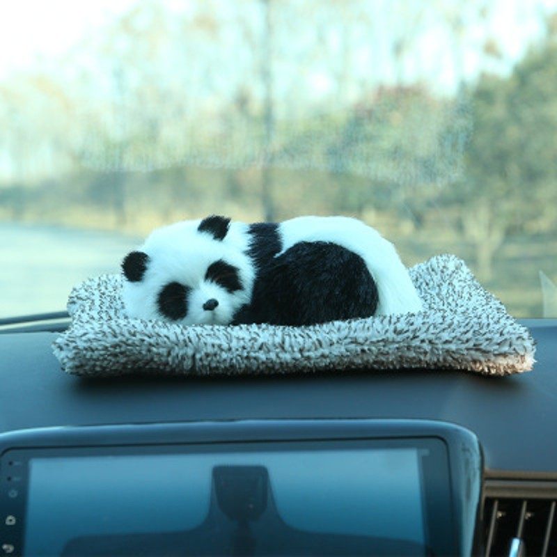 汽车可爱仿真狗猫兔狐狸熊猫车载活性炭创意个性毛绒摆台宠物摆件,汽车用品/电子/清洗/改装,摆件,淘宝优惠券,粉丝福利购,淘宝优惠卷