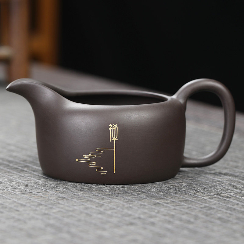 描金紫砂公道杯功夫茶具陶瓷茶海家用单个分茶器紫砂壶茶道零配件,餐饮具,公道杯,淘宝优惠券,粉丝福利购,淘宝优惠卷