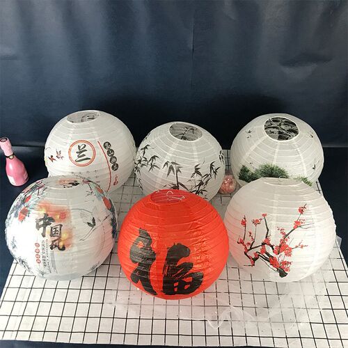 手提中秋节灯笼中式婚礼装饰手工花灯周岁礼国潮古风灯笼立柱