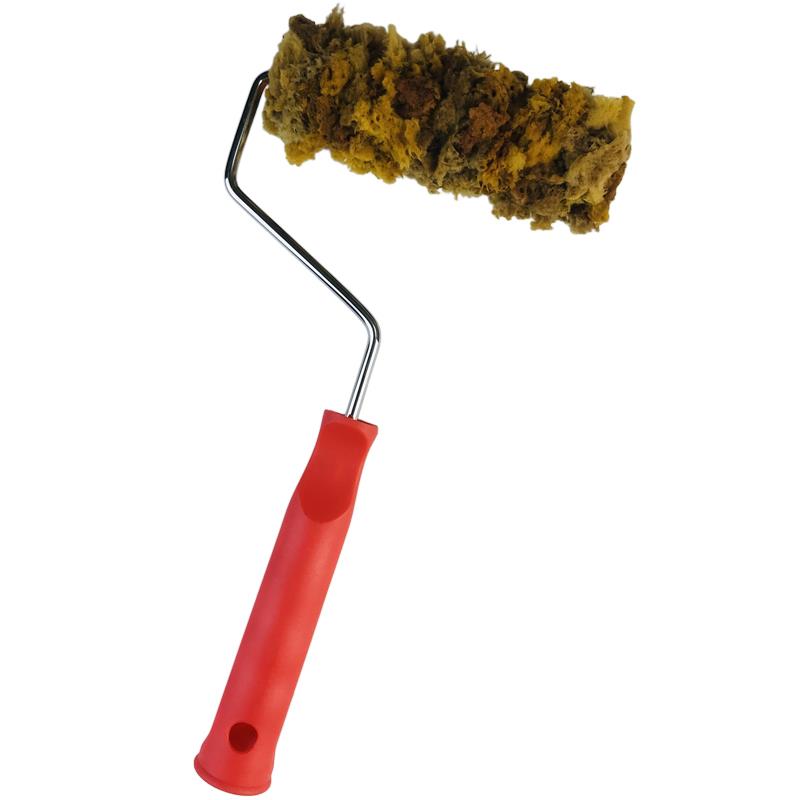 天然海藻绵滚筒刷老海藻滚筒三色珠光幻彩漆印花工具艺术漆滚筒刷