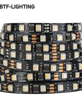 LED全彩RGBW4合1幻彩WS2814高亮跑马流水可编程亮化12V24V灯带