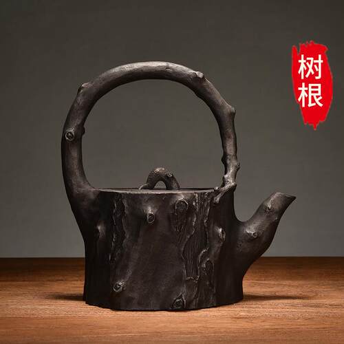 中式失蜡法手工铸铁茶壶 1L以上炭火煮水老铁壶茶室用