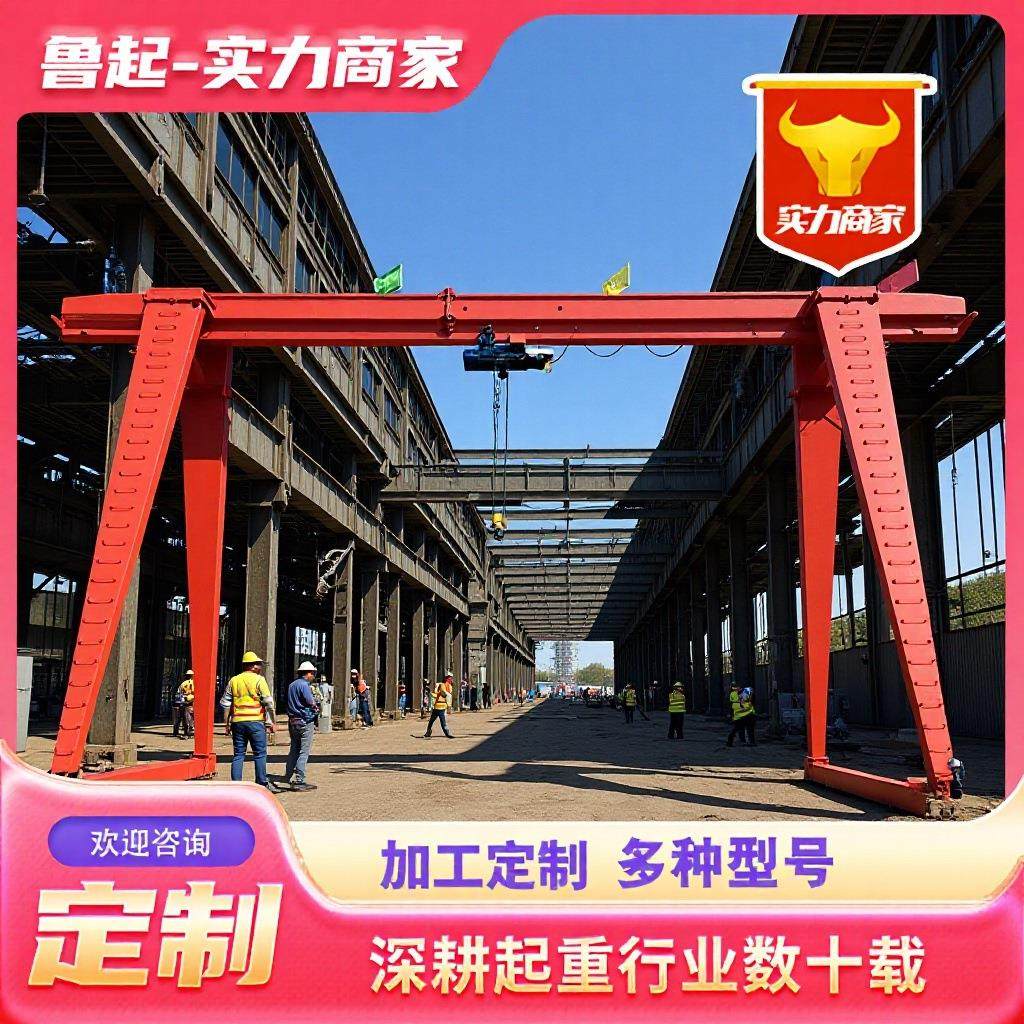 2吨大型龙门吊起重机全包厢门式起重机电动遥控轨道室内外龙门吊