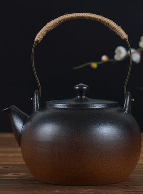 家用紫砂明火茶壶养生天燃气灶烧水电陶炉煮茶器提梁长柄泡茶陶壶