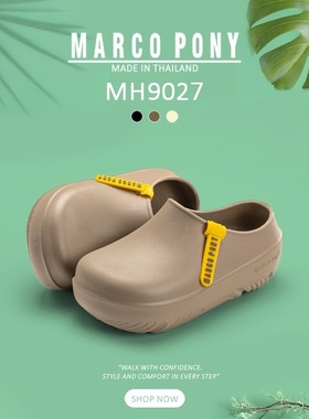 泰国进口外穿拖鞋女厚底防滑沙滩鞋时尚百搭休闲运动凉鞋MH9027