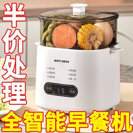德国双层早餐机家用预约定时蒸蛋神器自动断电防干烧多功能煮蛋器