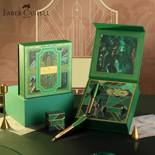 辉柏嘉（Faber-castell）如恩钢笔墨水笔高端轻奢钢笔礼盒签字笔送女友男友生日礼物鎏金绿送礼推荐金色尖EF
