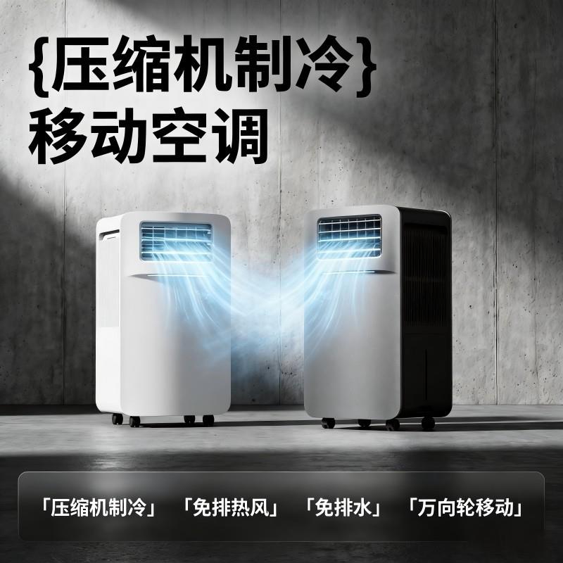 严选立式小型移动压缩机空调水冷散热免排热风万向轮便携即插即用