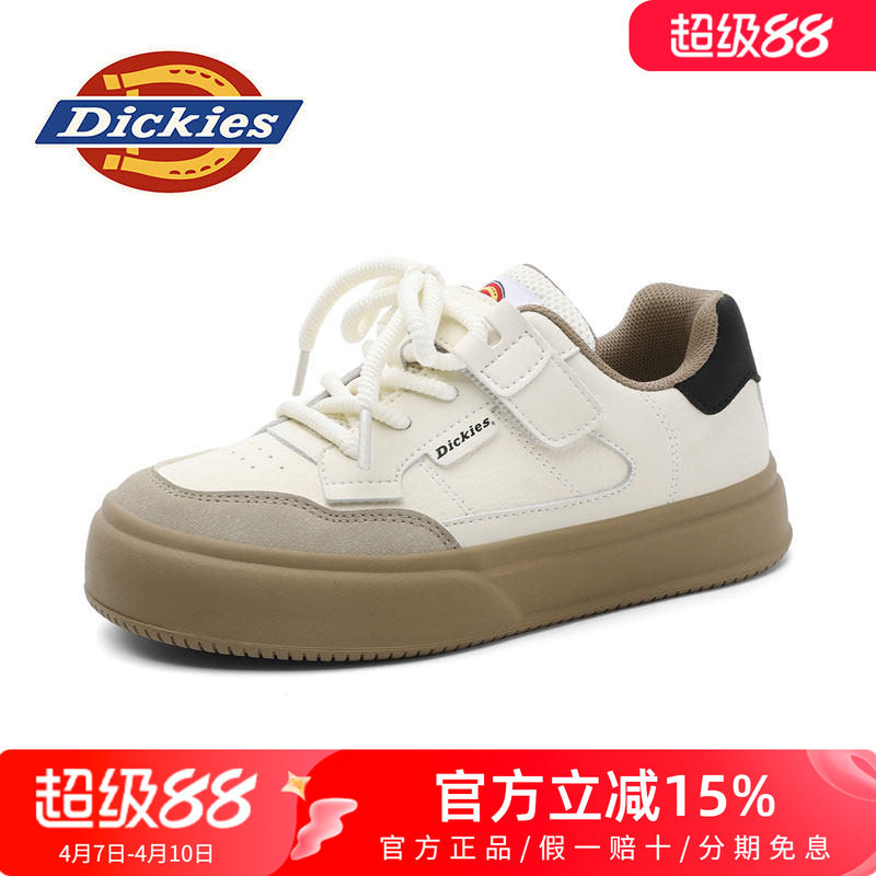 Dickies女鞋春季白色运动休闲板鞋女款鞋子厚底百搭配裙子小白鞋