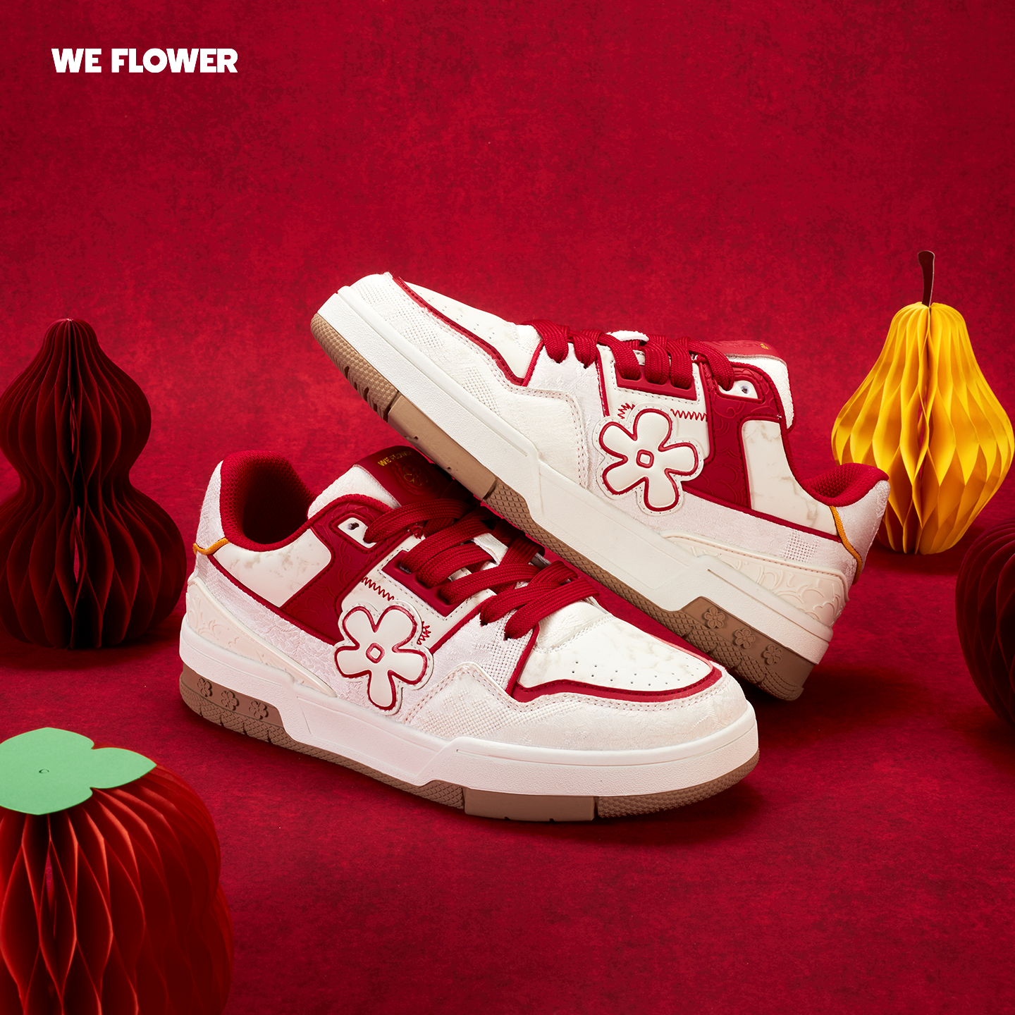 We Flower小花鞋2026马年限定款板鞋新款春季穿搭潮流复古板鞋,女鞋,休闲板鞋,淘宝优惠券,粉丝福利购,淘宝优惠卷
