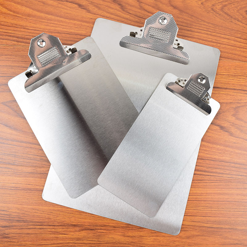 不锈钢文件夹板1mm厚A4A5板夹蝶夹写字板文件板酒店票据菜单夹板