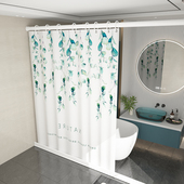 浴室浴帘防水布套装 免打孔防霉隔断高档磁性挂帘子淋浴洗澡卫生间