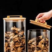 广口玻璃密封罐大容量直径15cm防潮储存透明食品级展示瓶杂粮展示