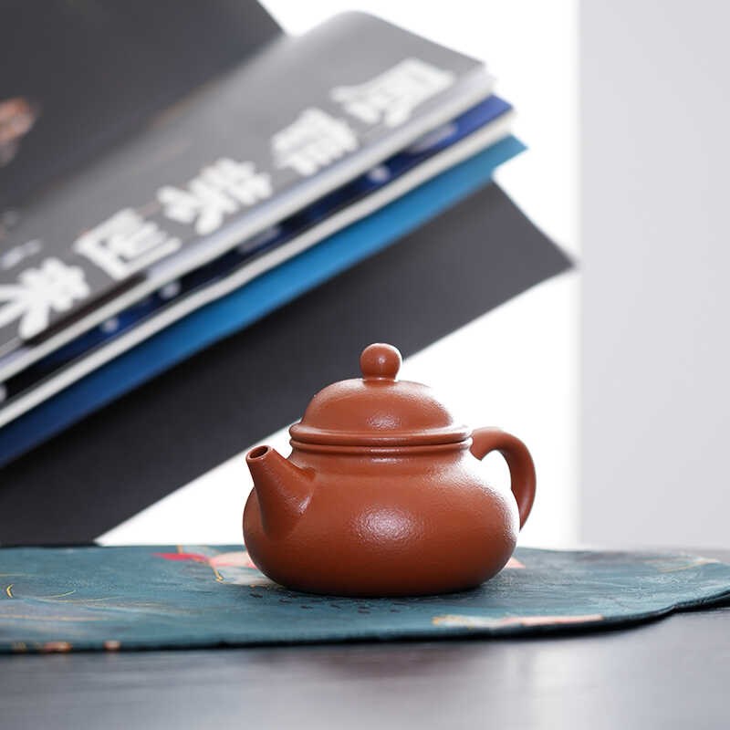 原矿泥紫砂壶泡茶壶家用容天壶功夫茶壶皱皮小容量手工精修手把壶