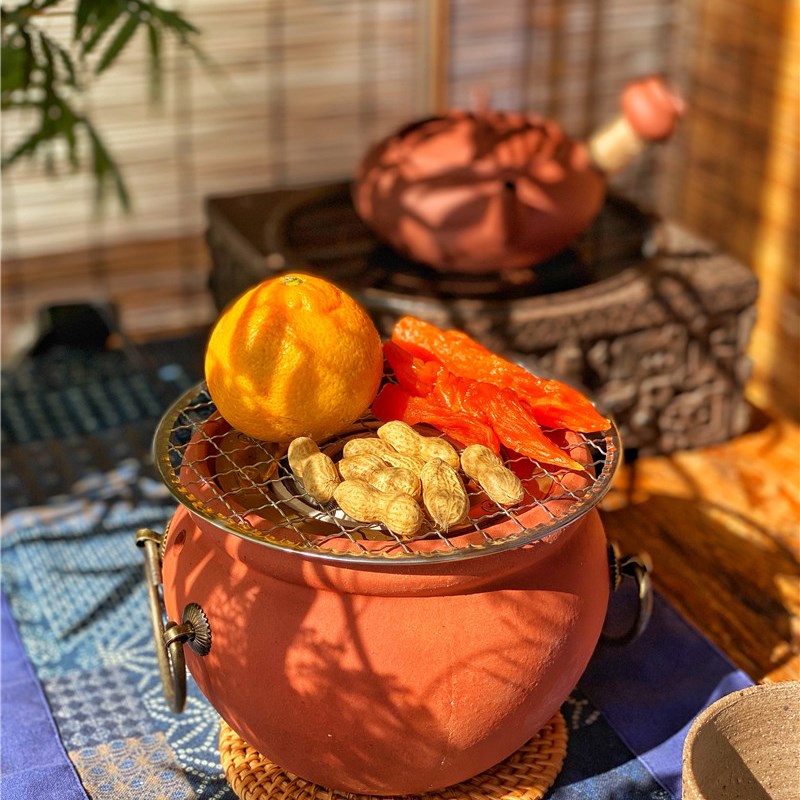 潮州砂铫壶电炉丝烧水煮茶壶红泥跳盖家用复古电陶炉煮茶茶炉套装