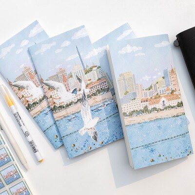 别管手帐 whatever空白本TN插画封面到海边特种纸可水彩手帐本