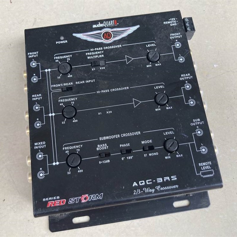 原装AQ汽车音响均衡器 电子分频器 车载音响调音板 前级EQ