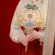 新娘结婚团扇diy材料包中式 婚礼古风汉服喜扇金色重工秀禾扇成品