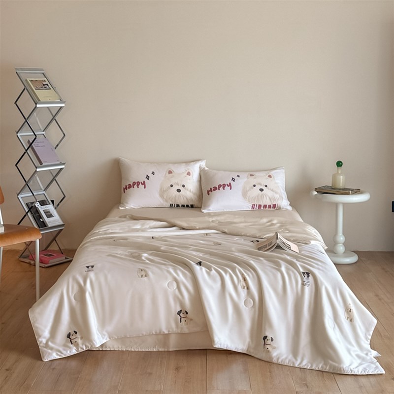 【富士商店】天丝夏凉被四件套丝滑凉感夏被可机洗空调被薄款被子