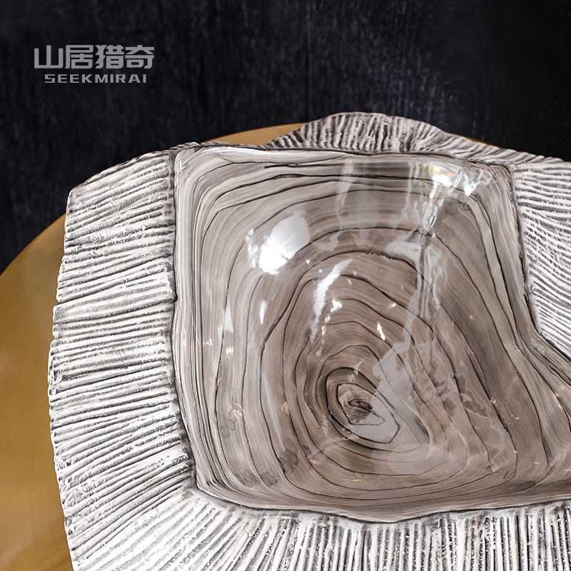 设计师陶瓷花盆花器创意艺术插花花器中式客厅样板房家居装饰摆件