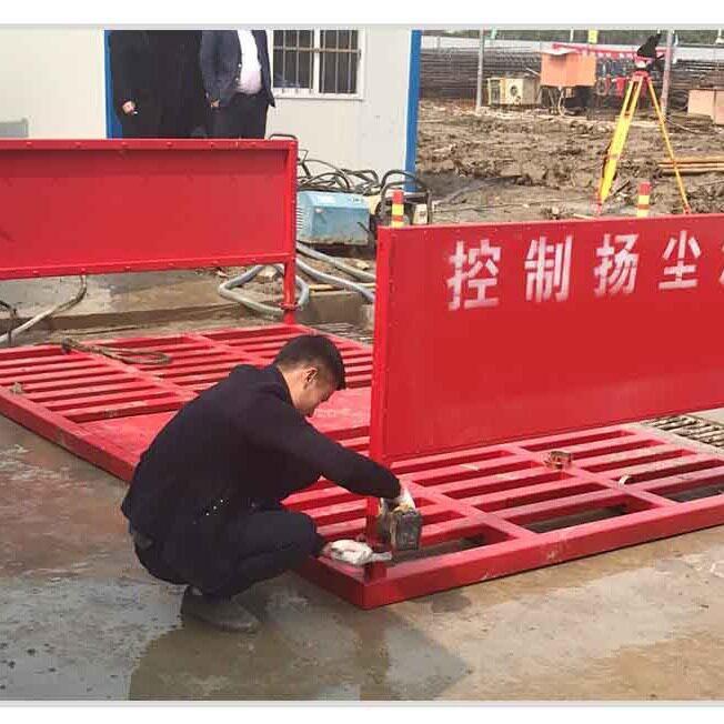 全自动工地洗轮机建筑工程压洗轮机平板式感应滚轴式大型洗车机