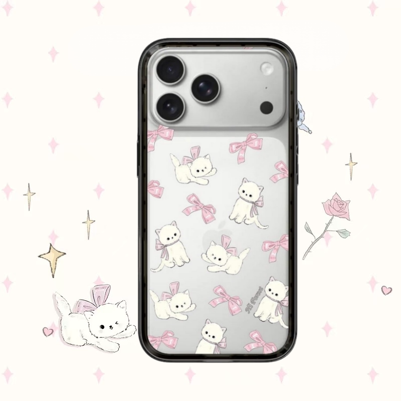 【PX＆FC】森林早报蝴蝶结小猫手机壳适用苹果17/16promax保护套iphone15/14pro/plus防摔13/12磁吸Magsafe女