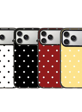 【PX＆FC】新款满印黑底波点手机壳适用苹果17/16promax保护套iphone15/14pro/plus防摔13/12磁吸Magsafe简约