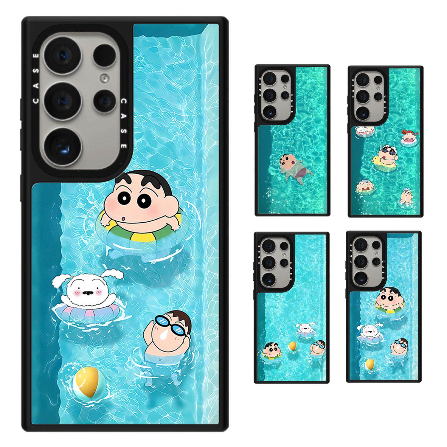 【PX＆FC】可爱游泳池蜡笔小新适用于三星s25ultra镜面磁吸Magsafe手机壳s24壳S23ultra卡通GalaxyS25保护套