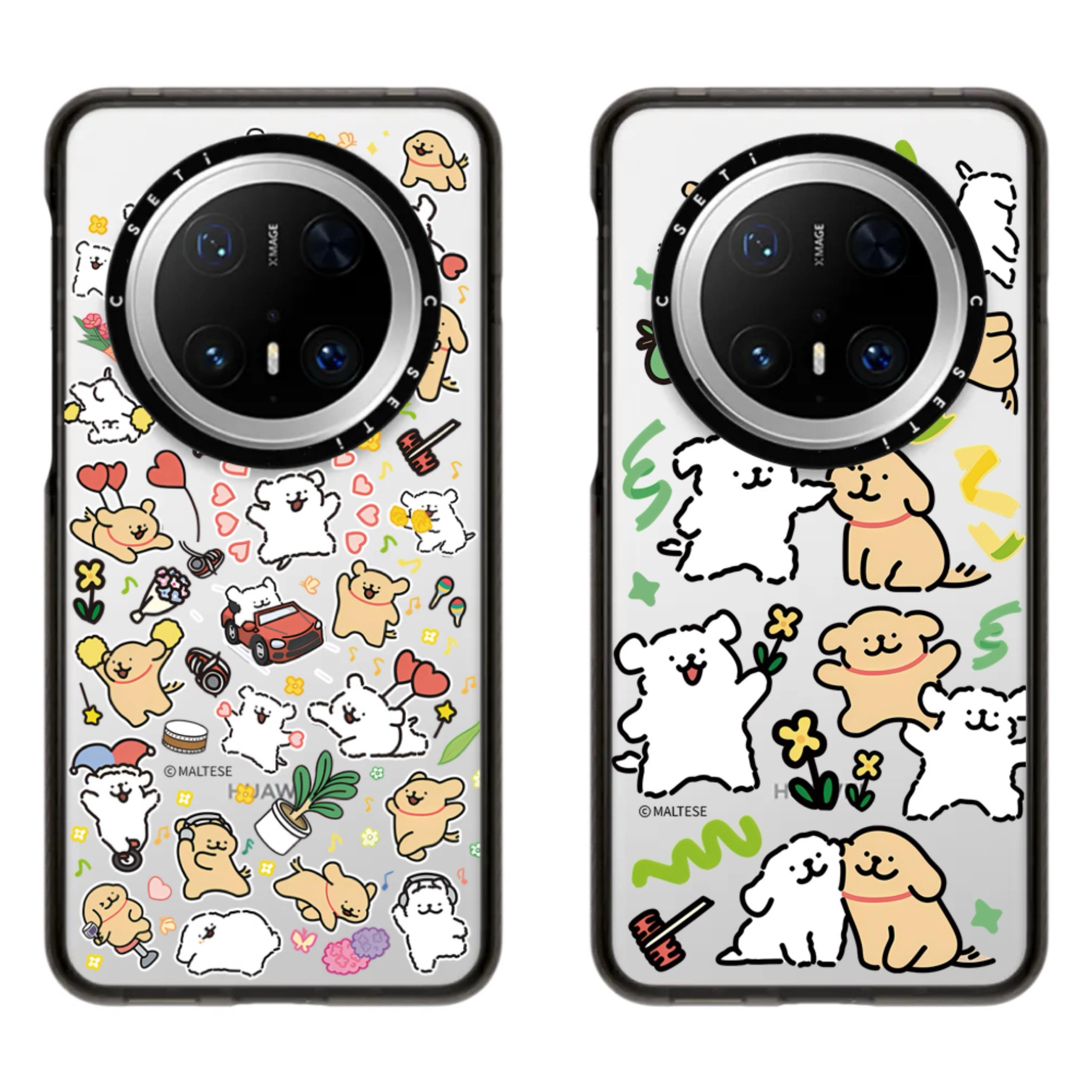 【PX＆FC】线条小狗壳适用华为Mate70P磁吸透明Mate60PRO+明星同款小众HUAWEI防摔保护套P70可爱卡通女