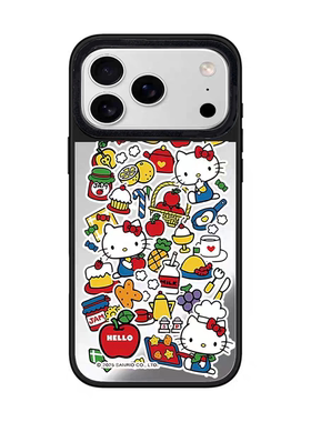 【PX＆FC】满屏食物凯蒂猫手机壳适用iPhone17ProMax苹果15Pro可爱卡通16Plus磁吸Magsafe潮牌防摔壳13/14女