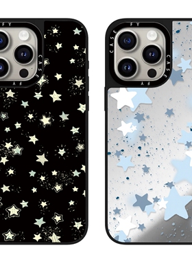 【PX＆FC】新款满印黑色星星月亮高级小众Magsafe磁吸适用iPhone17/16ProMax苹果15/14/13/12壳防摔保护套女